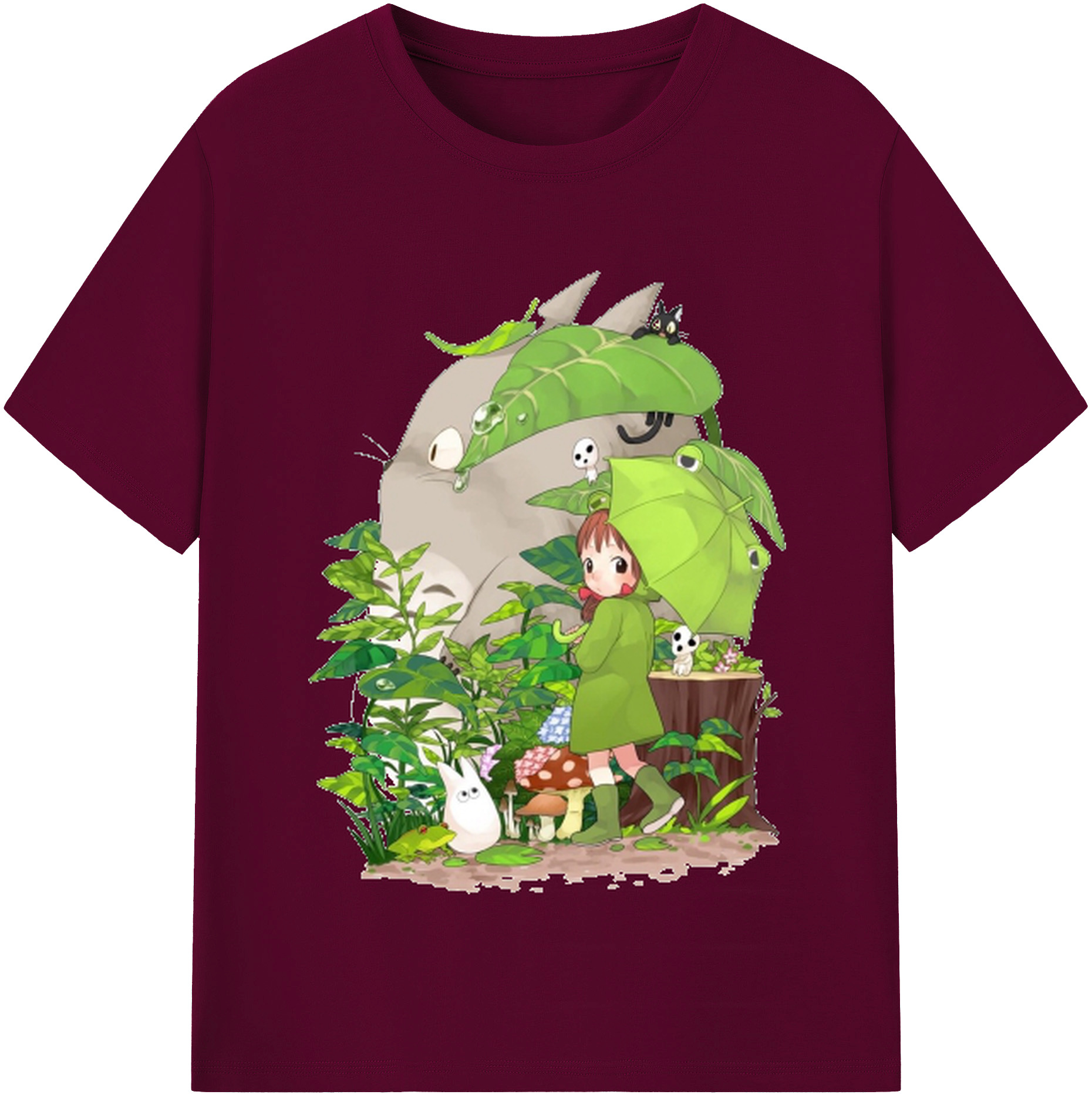 （画像用） となりのトトロ 草壁メイ 草壁サツキ My Neighbor Totoro Satsuki Kusakabe Mei Kusakabe レディースカジュアルプリントTシャツ（綿100％）